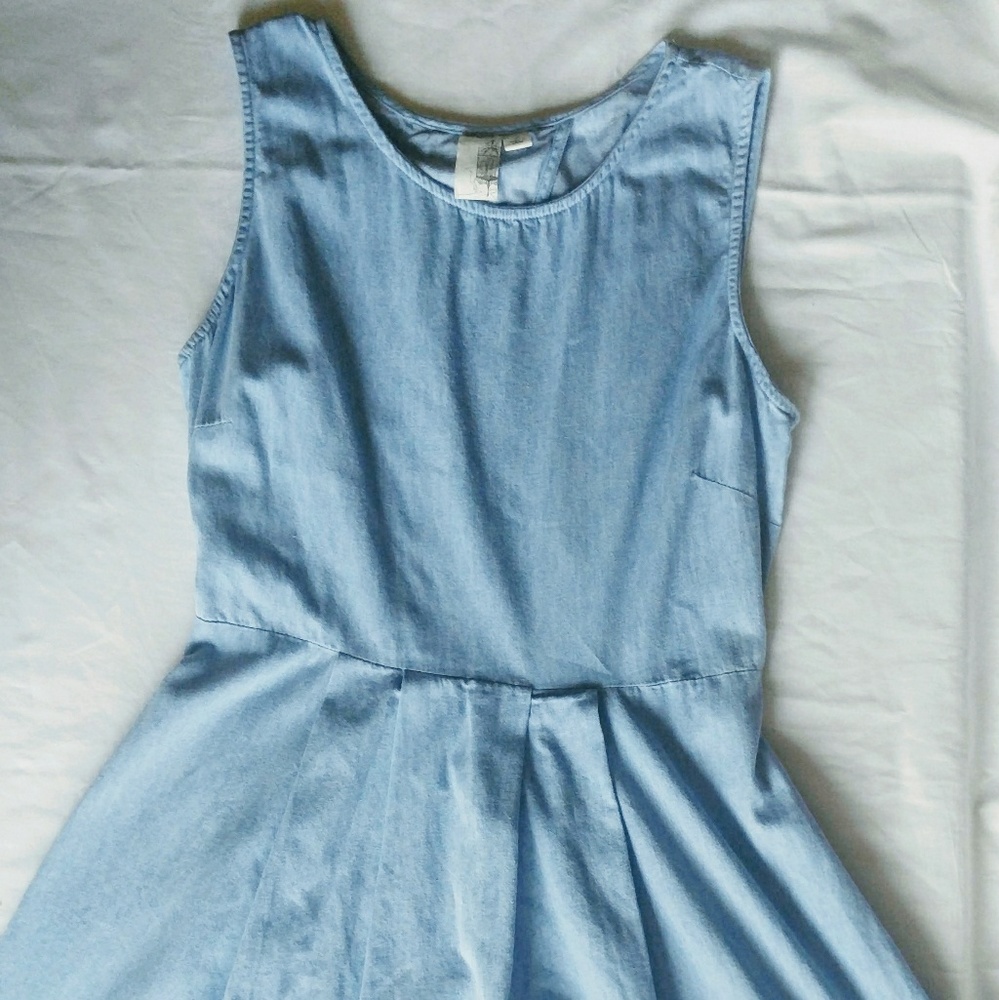 Trendy Light wash denim Fit/Flare